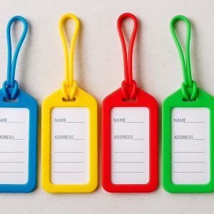 3 Silicone Strap Luggage Tags Bright Colors Easy to Spot